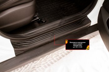 1 879 р. Накладки порогов в дверной проем на RA Hyundai Creta GS дорестайлинг (2015-2019) (Передние). Увеличить фотографию 1