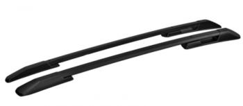 12 798 р. Комплект рейлингов АПС  Hyundai Creta  GS (2015-2021) (Черные, поперечины черные, крепление скоба, L1300). Увеличить фотографию 2