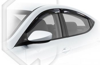 2 079 р. Дефлектора окон CA-Plastiс  Hyundai Elantra  AD (2016-2020) (Classic полупрозрачный, Без хром.молдинга). Увеличить фотографию 1