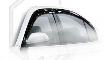 2 079 р. Дефлектора окон CA-Plastiс (ТагАЗ)  Hyundai Elantra  XD (2000-2003) (Classic полупрозрачный, Без хром.молдинга, Крепление только на скотч). Увеличить фотографию 1