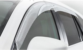 2 259 р. Дефлектора окон CA-Plastic  Hyundai Elantra  CN7 (2020-2024) (Серия Art белая). Увеличить фотографию 1