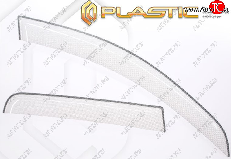 2 399 р. Дефлектора окон CA-Plastic  Hyundai Elantra  MD (2013-2016) (Шелкография белая, Без хром молдинга, Крепление только на скотч)