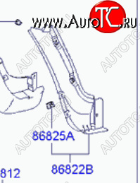 579 р. Правый задний подкрылок HYUNDAI  Hyundai Elantra  XD (2008-2014)