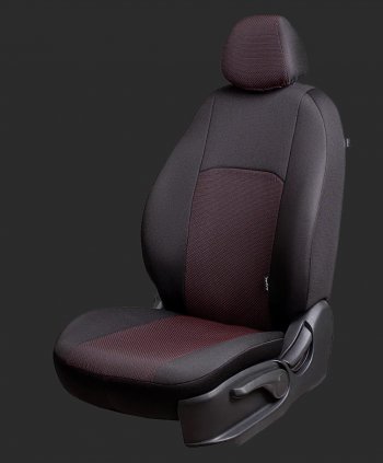 6 649 р. Чехлы для сидений Lord Autofashion Дублин (жаккард, спинка 40/60+отд. бок, 2 Г-образных подголовника)  Hyundai Elantra  HD (2006-2011) (Черный, Ёж красный). Увеличить фотографию 1