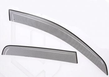 2 399 р. Дефлектора окон CA-Plastic  Hyundai Elantra  MD (2010-2013) (Шелкография черная, Без хром.молдинга, Крепление только на скотч). Увеличить фотографию 1