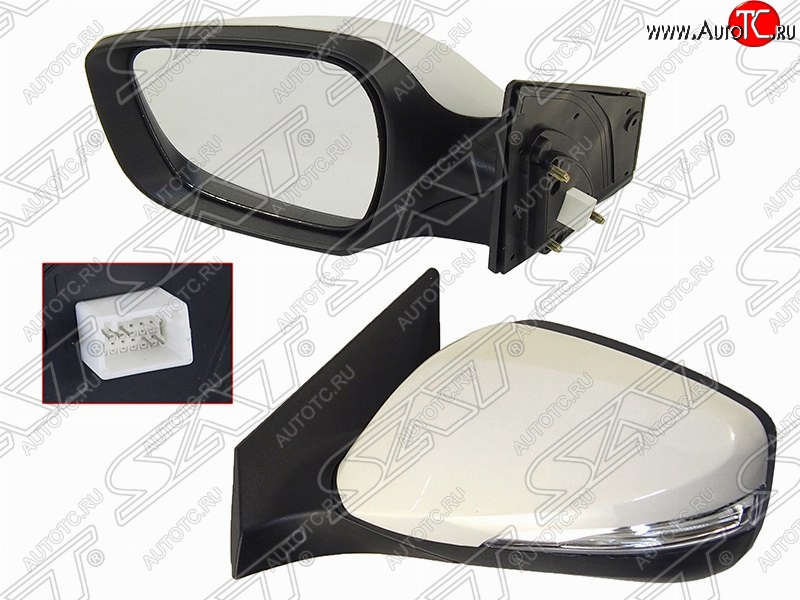 2 299 р. Левое боковое зеркало заднего вида SAT (поворотник, 5 контактов) Hyundai Elantra MD дорестайлинг (2010-2013) (Неокрашенное)