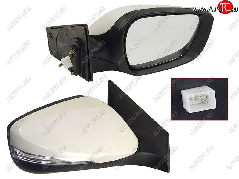 2 299 р. Правое боковое зеркало заднего вида SAT (поворотник, 5 контактов) Hyundai Elantra MD дорестайлинг (2010-2013) (Неокрашенное)