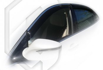 2 079 р. Дефлектора окон CA-Plastic  Hyundai Equus (2009-2016) (Classic полупрозрачный, Без хром молдинга). Увеличить фотографию 1
