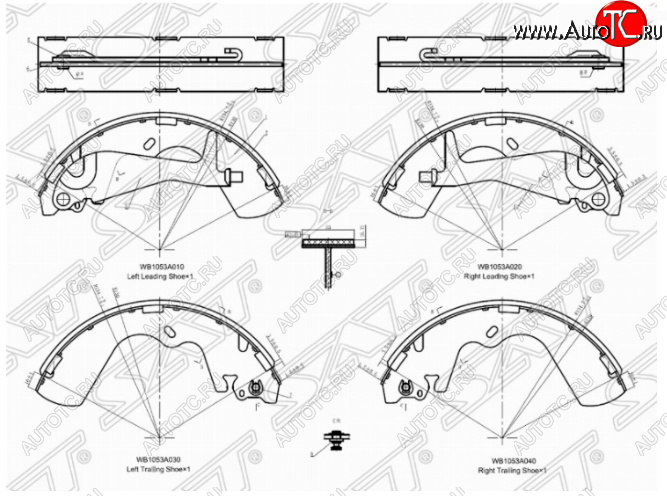 2 499 р. Комплект задних тормозных колодок SAT  Hyundai Galloper - Starex/H1  A1