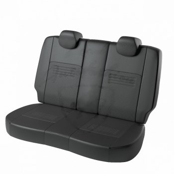 8 749 р. Чехлы для сидений Lord Autofashion Турин (экокожа, раздельная спинка)  Hyundai Getz  TB (2002-2010) (Чёрный, вставка чёрная). Увеличить фотографию 2