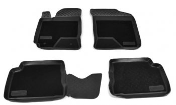 Комплект комбинированых ковриков в салон с повышенной износостойкостью Unidec (полиуретан, текстиль) Hyundai Getz TB хэтчбэк 5 дв. рестайлинг (2005-2010)  (Черный)