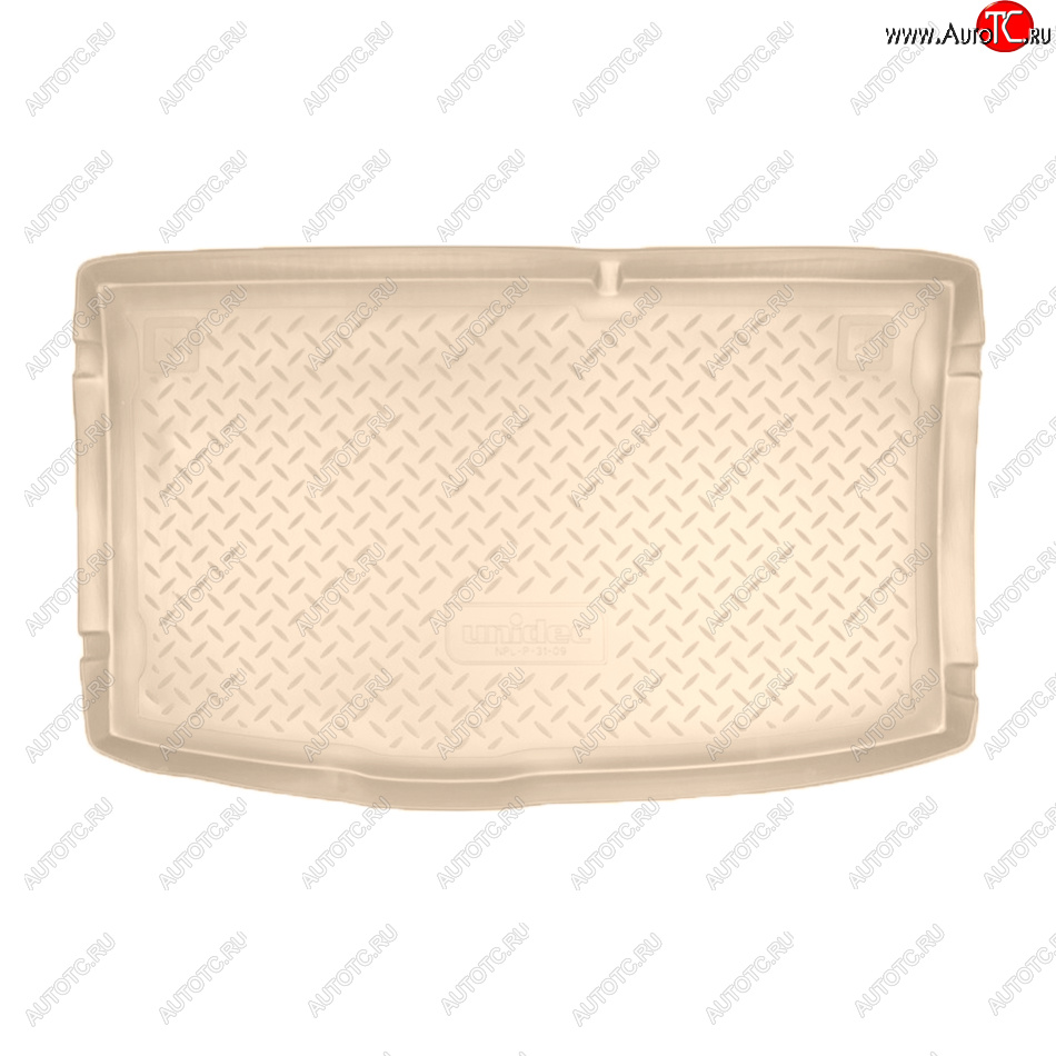 1 499 р. Коврик багажника Norplast Unidec  Hyundai i20  1 PB (2008-2015) (Цвет: бежевый)