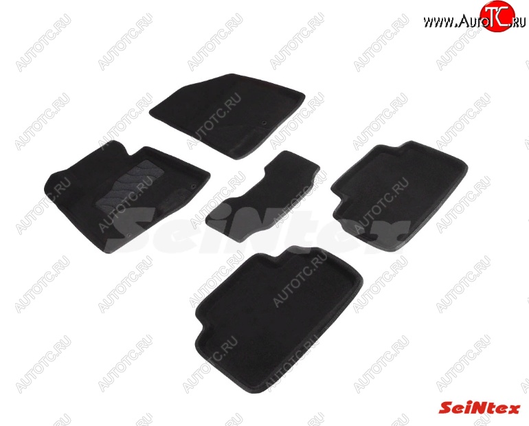 3 799 р. Комплект ворсовых 
 ковриков в салон Seintex (3D)  Hyundai I30 ( 2 GD,  3 PD) (2011-2020) (Черный)