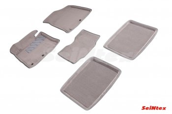 4 299 р. Текстильные коврики в салон SEINTEX 3D серые  Hyundai I40  1 VF (2011-2019). Увеличить фотографию 1