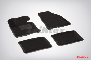 Комплект 3D ковриков в салон (ворсовые / чёрные) Seintex Hyundai I40 1 VF дорестайлинг седан (2011-2015)