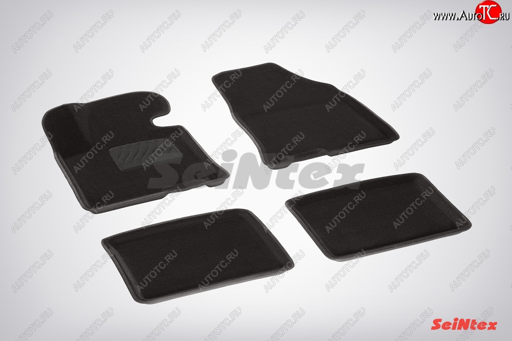 4 999 р. Комплект 3D ковриков в салон (ворсовые / чёрные) Seintex Hyundai I40 1 VF рестайлинг седан (2015-2019)