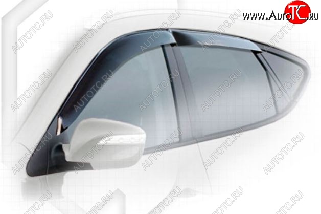 2 169 р. Дефлектора окон CA-Plastiс  Hyundai IX35  1 LM (2009-2018) (Classic полупрозрачный, Без хром.молдинга, Крепление только на скотч)