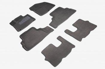 Коврики в салон (текстиль, 5 мест) Hyundai Santa Fe 4 TM дорестайлинг (2018-2021)  (серый)