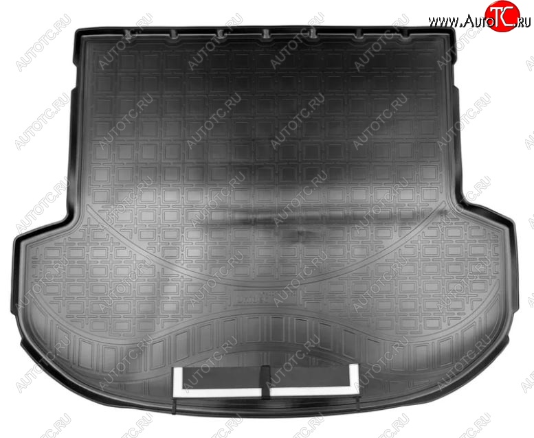 3 099 р. Коврик в багажник Norplast (5 мест)  Hyundai Santa Fe  4 TM (2018-2024) (Черный с фартуком)