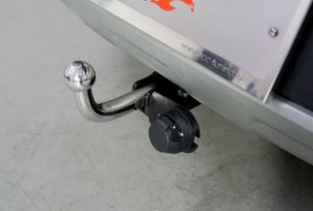 20 999 р. Фаркоп (тягово-сцепное устройство) TCC Hyundai Santa Fe 4 TM дорестайлинг (2018-2021) (оцинкованный, шар A нержавейка). Увеличить фотографию 1