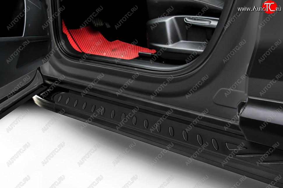 19 749 р. Порожки для ног Slitkoff Elite Hyundai Santa Fe 2 CM рестайлинг (2009-2012) (Black)