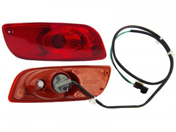 1 299 р. Левый фонарь в задний бампер SAT Hyundai Santa Fe 2 CM дорестайлинг (2006-2009). Увеличить фотографию 1