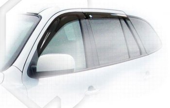2 079 р. Дефлектора окон CA-Plastiс  Hyundai Santa Fe  2 CM (2009-2012) (Classic полупрозрачный, Без хром.молдинга). Увеличить фотографию 1