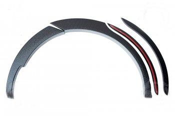 2 999 р. Расширитель арки RA (15 мм, задний правый)  Hyundai Santa Fe  2 CM (2009-2012) (Поверхность шагрень). Увеличить фотографию 2