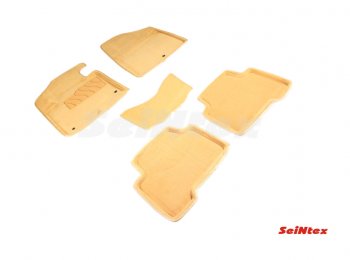 4 299 р. Комплект ковриков в салон Seintex (3D)  Hyundai Santa Fe  3 DM (2012-2016) (Черный). Увеличить фотографию 1