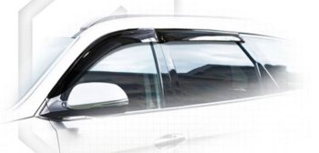 1 989 р. Дефлектора окон CA-Plastiс  Hyundai Grand Santa Fe  1 DM (2013-2016) (Classic полупрозрачный, Без хром.молдинга). Увеличить фотографию 1