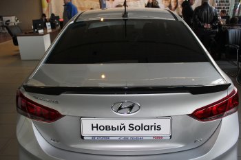 3 899 р. Спойлер на крышку багажника Автократ Hyundai Solaris 2 HCR дорестайлинг (2017-2020) (Неокрашенный). Увеличить фотографию 1