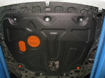 5 299 р. Защита картера двигателя и КПП (установка на пыльник, на кронштейны) ALFECO Hyundai Solaris 2 HCR дорестайлинг (2017-2020) (Сталь 2 мм). Увеличить фотографию 2
