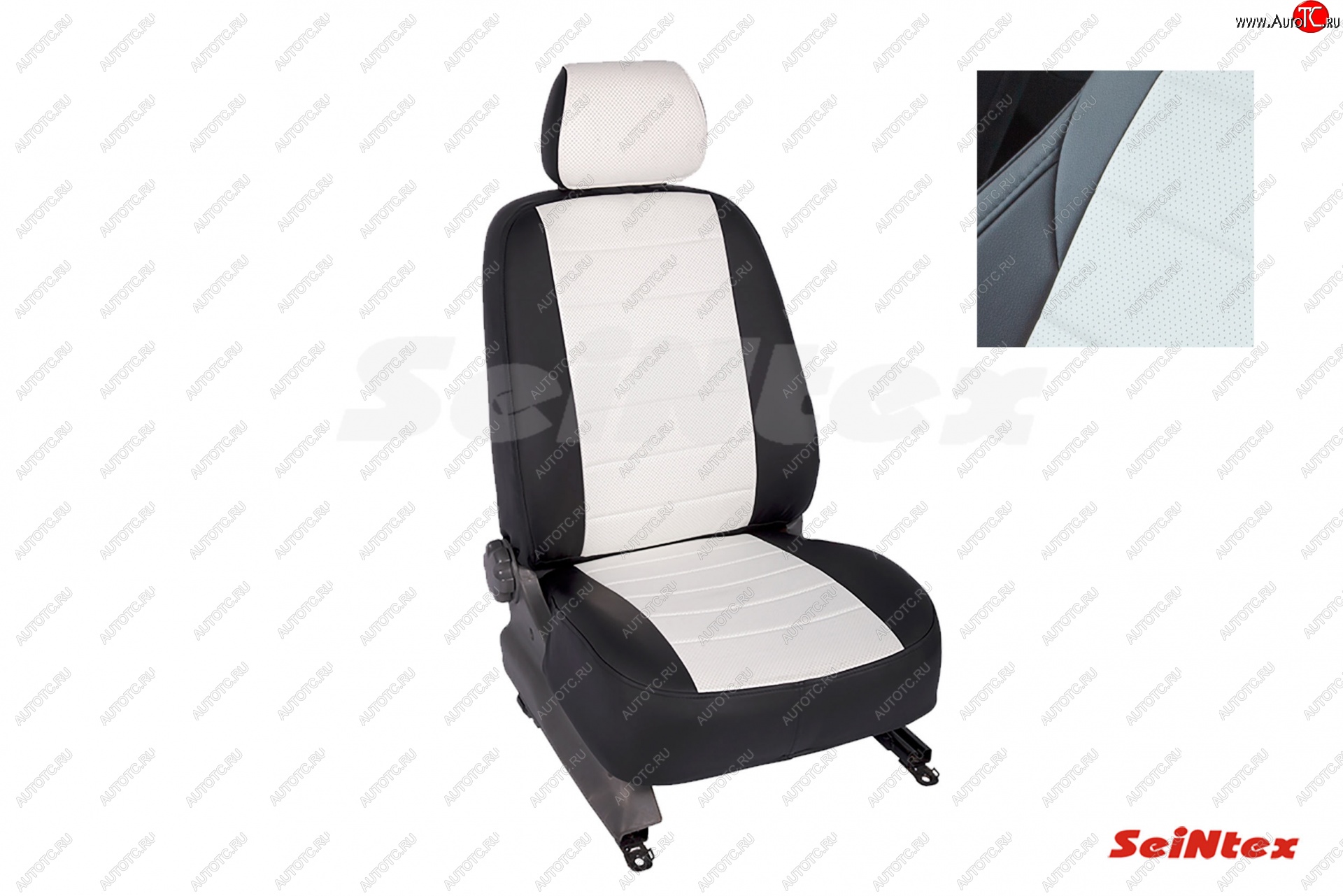 6 249 р. Чехлы для сидений Seintex (экокожа, заднее сидение 60/40)  Hyundai Solaris  2 (2017-2022), KIA Rio  4 YB (2017-2024) (Цвет: черный/белый)