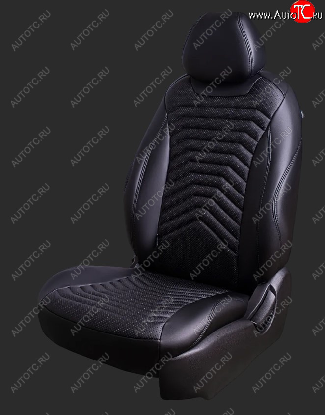 15 249 р. Чехлы для сидений Lord Autofashion Байрон ПРЕЗИДЕНТ (экокожа, спинка 60/40, 3 Г0образных подголовника)  Hyundai Solaris  2 (2017-2022) (Черный, вставка черная, строчка черная)