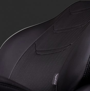 7 599 р. Чехлы для сидений Lord Autofashion Турин 2 (экокожа, спинка 60/40, 2 Г-образных подголовника)  Hyundai Solaris ( 1 хэтчбек,  1 хэтчбэк) (2010-2017) (Черный, вставка черная и черная, строчка черная). Увеличить фотографию 2