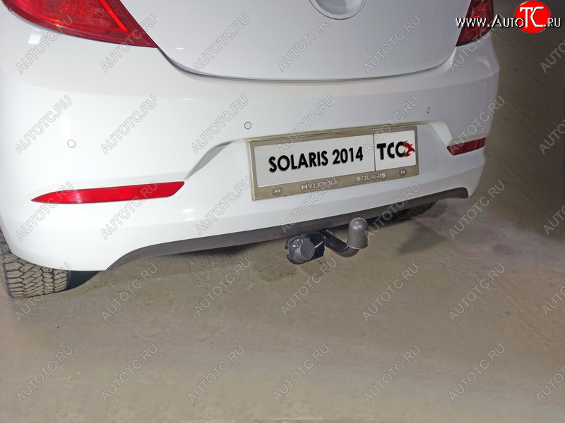 12 349 р. Фаркоп (тягово-сцепное устройство) TCC  Hyundai Solaris ( 1 седан,  1 хэтчбэк) (2014-2017) (Оцинкованный, шар A )