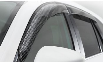 2 349 р. Дефлектора окон CA-Plastic  Hyundai Solaris  2 (2020-2022) (Серия Art черная, Без хром молдинга, Крепление только на скотч). Увеличить фотографию 1