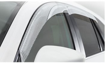 Дефлектора окон Hyundai Solaris RB дорестайлинг седан  (2010-2014) CA-Plastic. (Серия Art белая, Без хром.молдинга, Крепление только на скотч)Цена: 2 149 р.. Увеличить фотографию 2