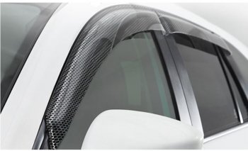 Дефлектора окон Hyundai Solaris RB дорестайлинг седан  (2010-2014) CA-Plastic. (Серия Art черная, Без хром.молдинга, Крепление только на скотч)Цена: 2 149 р.. Увеличить фотографию 2