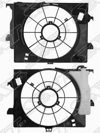 2 199 р. Диффузор радиатора SAT  Hyundai Solaris ( 1 седан,  1 хэтчбек,  1 хэтчбэк) (2010-2017), KIA Rio  3 QB (2011-2017). Увеличить фотографию 1