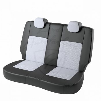 Комплект чехлов для сидений Hyundai Solaris RB рестайлинг седан (2014-2017) Lord Autofashion Турин (экокожа, раздельная спинка). (Чёрный, вставка белая)Цена: 5 899 р.. Увеличить фотографию 2