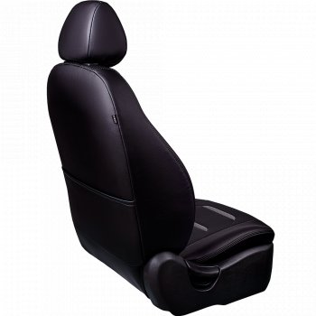 Комплект чехлов для сидений Hyundai Solaris RB рестайлинг седан (2014-2017) Lord Autofashion Турин 2 (экокожа, раздельная спинка). (Серый/Серый/Чёрный/Чёрный)Цена: 7 999 р.. Увеличить фотографию 4