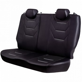 Комплект чехлов для сидений Hyundai Solaris RB рестайлинг седан (2014-2017) Lord Autofashion Турин 2 (экокожа, раздельная спинка). (Серый/Серый/Чёрный/Чёрный)Цена: 7 999 р.. Увеличить фотографию 7