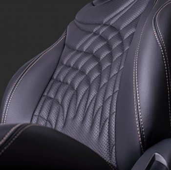 Комплект чехлов для сидений Hyundai Solaris RB рестайлинг седан (2014-2017) Lord Autofashion Байрон ЖУК (экокожа, спинка 60/40, 2 Г-образных подголовника). (Черный, вставка черная, строчка бежевая)Цена: 16 199 р.. Увеличить фотографию 2
