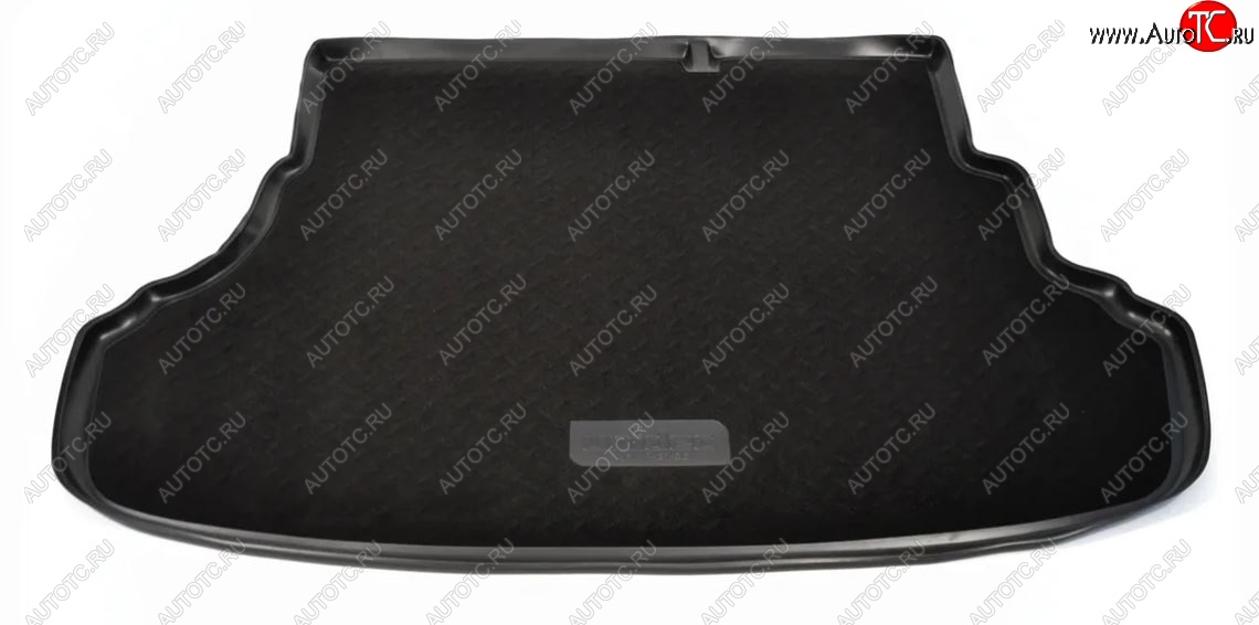2 789 р. Комбинированый коврик с повышенной износостойкостью в багажник (со складывающимися сидениями) Unidec (полиуретан, текстиль)  Hyundai Solaris  1 седан (2010-2017) (Черный)