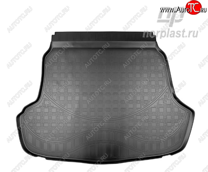 1 799 р. Коврик в багажник Norplast Unidec Unidec (без выступа под запаску)  Hyundai Sonata  LF (2017-2019) (Цвет: черный)