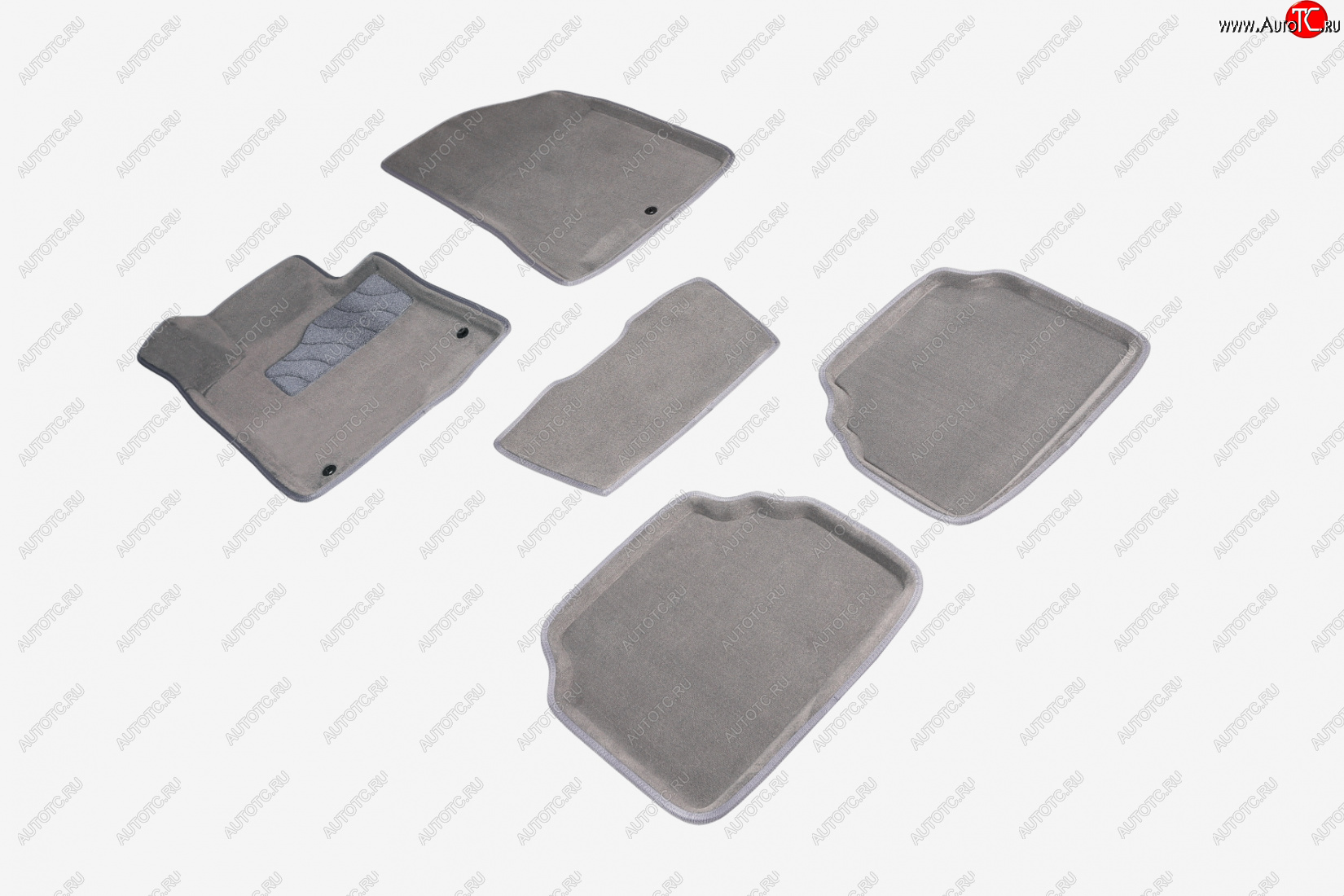 4 549 р. Коврики в салон SEINTEX 3D ВОРС (комплект)  Hyundai Sonata  DN8 (2019-2024) (Цвет: серый)