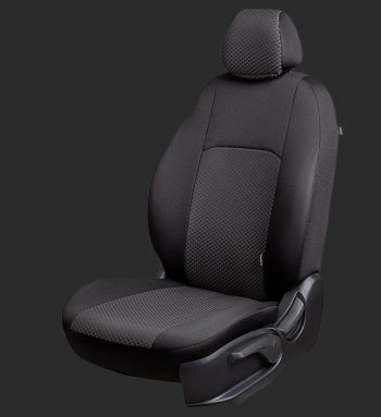 6 649 р. Чехлы для сидений Lord Autofashion Дублин (жаккард, спинка 40/60, 2 П- и 1 Г-образных подголовника)  Hyundai Sonata  EF (2001-2013) (Черный, вставка Сеул серый). Увеличить фотографию 1
