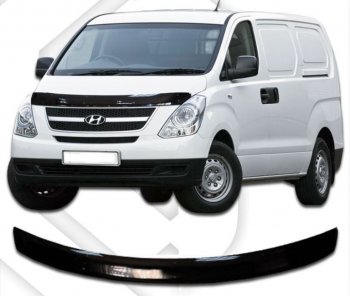 2 259 р. Дефлектор капота CA-Plastiс  Hyundai Starex/Grand Starex/H1  2 TQ (2014-2018) (Classic черный, Без надписи). Увеличить фотографию 1