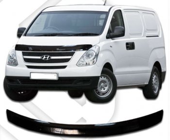 2 259 р. Дефлектор капота CA-Plastic Hyundai Starex/Grand Starex/H1 2 TQ 1 рестайлинг (2014-2018) (Classic черный, Без надписи). Увеличить фотографию 1